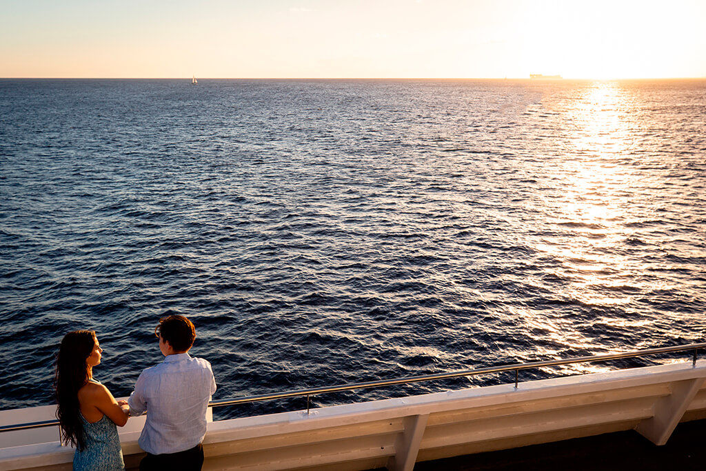 Panoramic view of the sunset