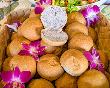 Freshly Baked Poi Rolls by Elvin's Bakery with "Butter"